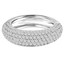 2 7/8 CTW Round White Cubic Zirconia Cocktail Ring in 0.925 White Sterling Silver (MDS150080)