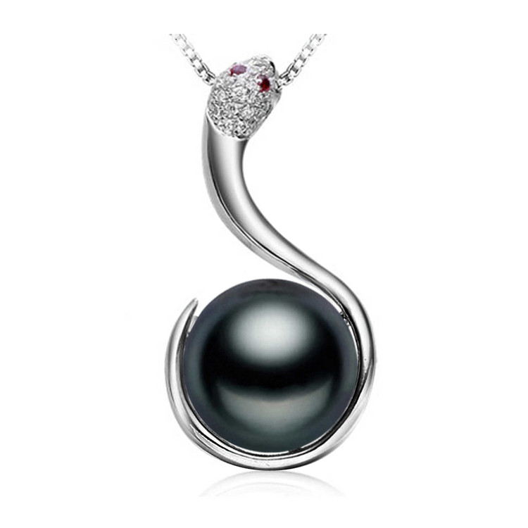 Black Freshwater Pearl Necklace | Majesty Diamonds