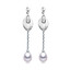 Teardrop White Freshwater Pearl Drop/Dangle Earrings in 0.925 White Sterling Silver (MDS170046)