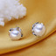 Teardrop White Freshwater Pearl Earrings and Pendant Set in 0.925 White Sterling Silver (MDS170069)