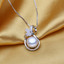 Teardrop White Freshwater Pearl Leaf Nature Pendant Necklace in 0.925 White Sterling Silver With Chain (MDS170077)