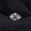 1 4/5 CTW Oval Green Amethyst Cocktail Ring in 0.925 White Sterling Silver (MDS170092)