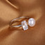 Round White Freshwater Pearl Cocktail Ring in 0.925 White Sterling Silver (MDS170098)
