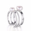 Round White Freshwater Pearl Cocktail Ring in 0.925 White Sterling Silver (MDS170100)