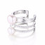 Round White Freshwater Pearl Cocktail Ring in 0.925 White Sterling Silver (MDS170100)
