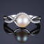 Round White Freshwater Pearl Cocktail Ring in 0.925 White Sterling Silver (MDS170107)