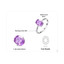 1 1/6 CT Oval Purple Amethyst Cocktail Ring in 0.925 White Sterling Silver (MDS170119)