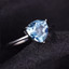 1 1/2 CT Trillion Blue Topaz Cocktail Ring in 0.925 White Sterling Silver (MDS170122)