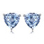 1 7/8 CTW Trillion Blue Topaz 3-Prong Stud Earrings in 0.925 White Sterling Silver (MDS170124)