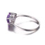 1 1/8 CT Trillion Purple Amethyst Cocktail Ring in 0.925 White Sterling Silver (MDS170127)