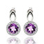Silver Amethyst Drop Earrings | Majesty Diamonds