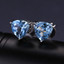 6 2/5 CTW Oval Blue Topaz Earrings, Ring and Pendant Set in 0.925 White Sterling Silver (MDS170161)
