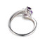 9/10 CTW Oval Purple Amethyst Cocktail Ring in 0.925 White Sterling Silver (MDS170164)