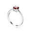 1 1/3 CTW Oval Red Garnet Cocktail Ring in 0.925 White Sterling Silver (MDS170178)