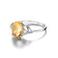 1 4/5 CTW Oval Yellow Citrine Cocktail Ring in 0.925 White Sterling Silver (MDS170186)