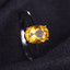 1 1/6 CT Oval Yellow Citrine Cocktail Ring in 0.925 White Sterling Silver (MDS170205)