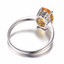 1 1/6 CT Oval Yellow Citrine Cocktail Ring in 0.925 White Sterling Silver (MDS170205)