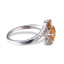 9/10 CTW Oval Yellow Citrine Cocktail Ring in 0.925 White Sterling Silver (MDS170236)