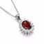 Sterling Silver Garnet Pendant Necklace | Majesty Diamonds
