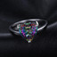 3 1/6 CT Heart Mystic Topaz Cocktail Ring in 0.925 White Sterling Silver (MDS170261)