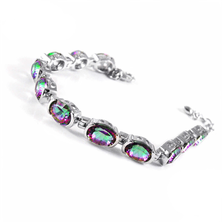 Mystic Topaz Bracelet Sterling Silver | Majesty Diamonds