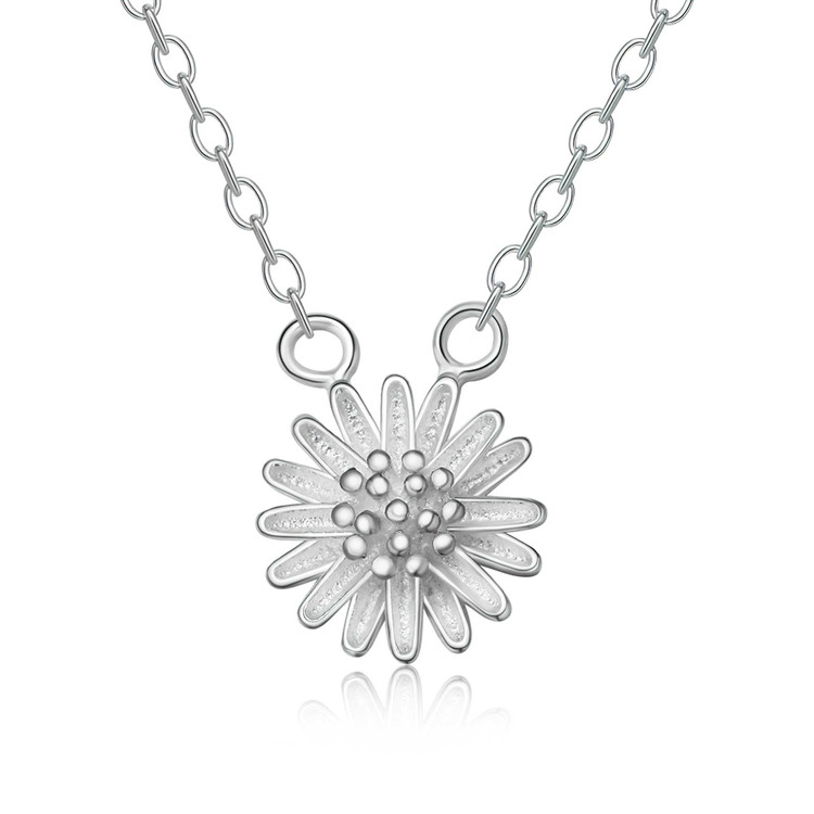 Sterling Silver Flower Pendant | 50% Off | Majesty Diamonds