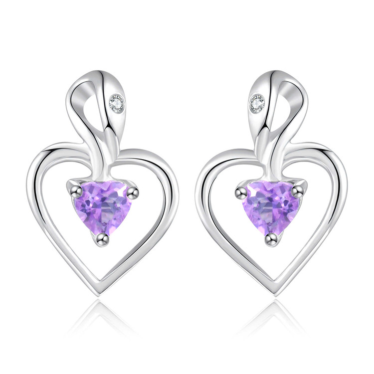 Purple Amethyst Stud Earrings | Majesty Diamonds