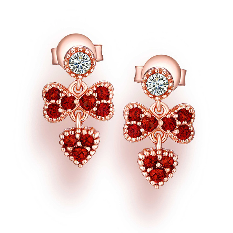Garnet Dangle Earrings | Majesty Diamonds