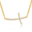 1/10 CTW Round White Zircon Yellow Symbolic Pendant Necklace in 0.925 Sterling Silver With Chain (MDS170383)