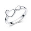 Heart Cocktail Ring in 0.925 White Sterling Silver (MDS170415)
