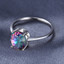 2 1/2 CT Oval Mystic Topaz Solitaire Cocktail Ring in 0.925 White Sterling Silver (MDS170438)