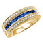 2/3 CTW Princess Blue Sapphire Cocktail Ring in 14K Yellow Gold (MV3007)