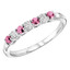 1/3 CTW Round Pink Sapphire Cocktail Ring in 14K White Gold (MV3022)