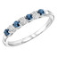 1/3 CTW Round Blue Sapphire Cocktail Ring in 14K White Gold (MV3024)