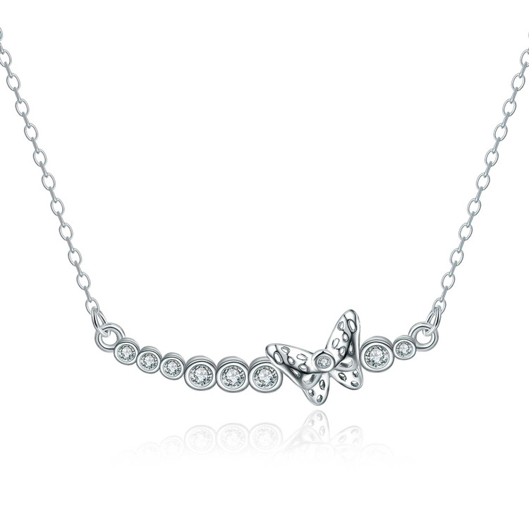 Sterling Silver Butterfly Necklace | Sale | Majesty Diamonds