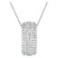 1/4 CTW Round Diamond Three Row Pendant Necklace in 14K White Gold With Chain (MV3155)