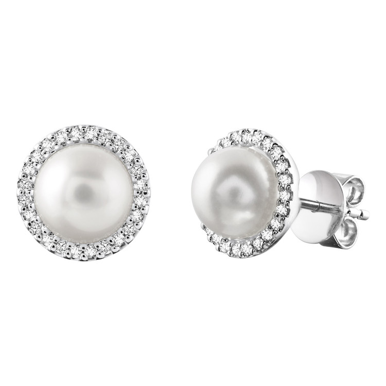 Pearl and diamond earrings | Majesty Diamonds