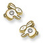 1/20 CT Round Cubic Zirconia Baby Stud Earrings in 14K Yellow Gold (MDR140032)
