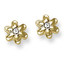 1/20 CT Round Cubic Zirconia Baby Stud Earrings in 14K Yellow Gold (MDR140035)