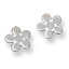White Gold Flower Earrings | Majesty Diamonds