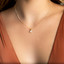 1/3 CTW Round Diamond Solitaire with Accents Pendant Necklace in 14K Yellow Gold (MD210041)