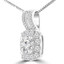 1 2/5 CTW Round Diamond Cushion Halo Pendant Necklace in 18K White Gold (MD210052)