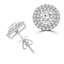 1 2/5 CTW Round Diamond Double Halo Stud Earrings in 18K White Gold (MD210074)