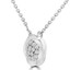 1/10 CTW Round Diamond Floral Cluster Pendant Necklace in 14K White Gold (MDR190021)