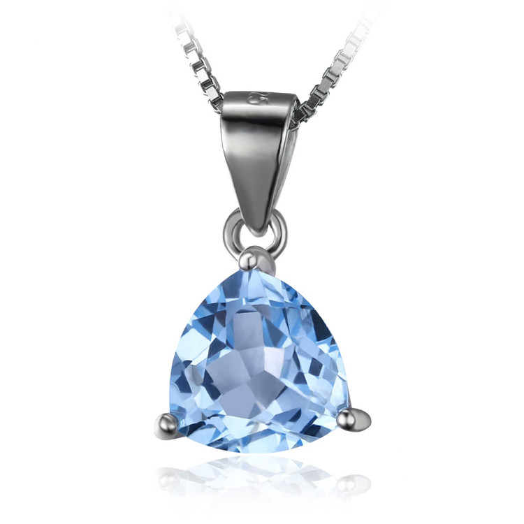 Blue Topaz Silver Pendant | 50% Off | Majesty Diamonds