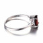 1 2/3 CT Oval Red Garnet Cocktail Ring in 0.925 White Sterling Silver (MDS170212)