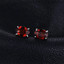 Silver Garnet Stud Earrings | Majesty Diamonds