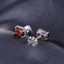 Silver Garnet Stud Earrings | Majesty Diamonds