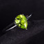 1 1/3 CT Pear Green Peridot Cocktail Ring in 0.925 White Sterling Silver (MDS170216)