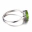 1 1/3 CT Pear Green Peridot Cocktail Ring in 0.925 White Sterling Silver (MDS170216)